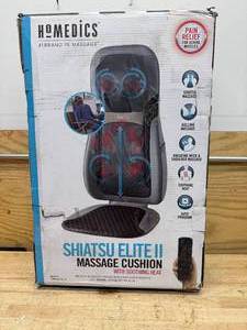 lot 136 image: HOMEDICS Shiatsu Elite II Massage Cushion w Soothing Heat