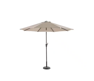 lot 138 image: 9 ft. Aluminum Market Crank and Tilt Patio Umbrella in Riverbed Tan (Base not included)