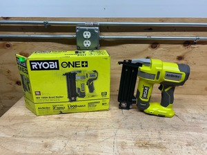 lot 41 image: RYOBI ONE 18V 18-Gauge Cordless AirStrike Brad Nailer (Tool Only)