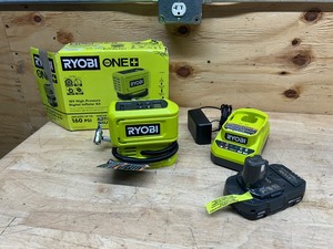 lot 43 image: RYOBI ONE 18V Cordless High Pressure Inflator Kit with 2.0 Ah Battery and Charger