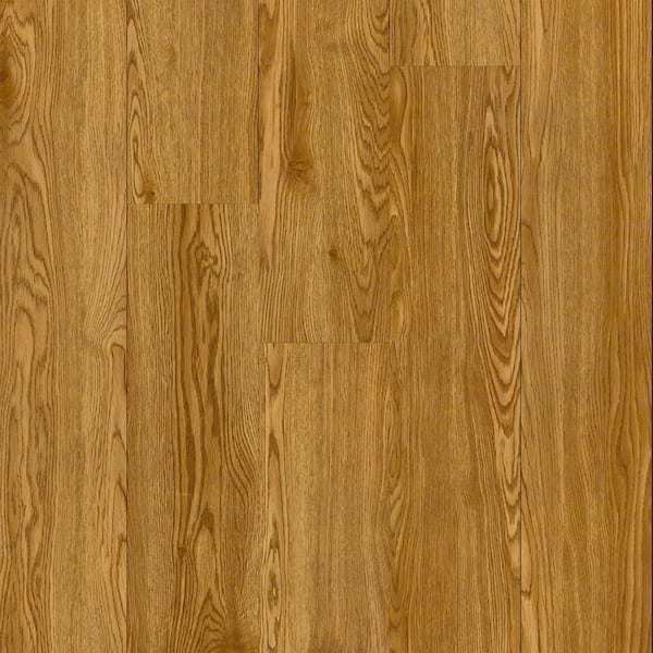 lot 33 image: TrafficMaster Honey Oak 4 MIL x 6 in. W x 36 in. L Peel and Stick Water Resistant Luxury Vinyl Plank Flooring (720 sqft)