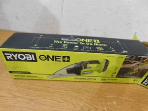 lot 48 image: RYOBI ONE 18V Cordless Multi-Surface Handheld Vacuum Kit with 2.0 Ah Battery and Charger