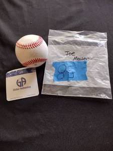 lot 85A image: Joe Mauer signed baseball global authentics certified