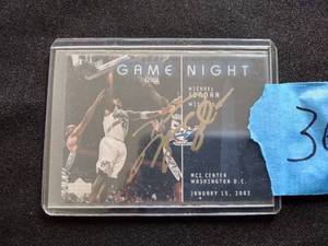 lot 36 image: Michael Jordan Washington wizards autographed card