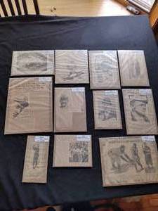lot 120 image: Vintage Babe Ruth and Ty Cobb poster card board cut outs