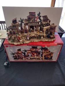 lot 151 image: Musical illuminated town of Bethlehem JCPenny home collections