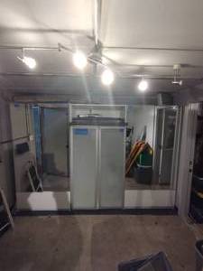 lot 218 image: 3 IKEA shelves with mirror