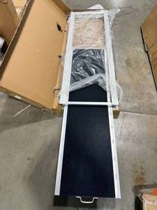 lot 17 image: Extreme Max Heavy-Duty Aluminum Pontoon Boat Ramp w grip tape- 70 x 21, 600 lbs. Capacity