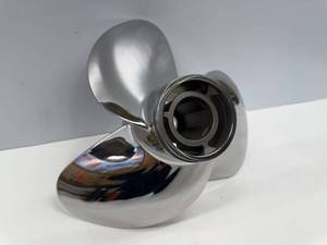 lot 26 image: Turning Point Express Mach3 Right Hand Stainless Steel Propeller - OS-1611 - 3-Blade - 15.625 x 11 - 31511110