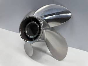 lot 27 image: Solas 9553-141-19 Rubex HR4 Stainless Steel 4-Blade Propeller - RH, 14-18 Diameter x 19 Pitch