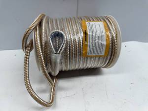 lot 106 image: Extreme Max BoatTector 12 x 150 Premium Double Braid Nylon Anchor Line with Thimble - White & Gold - broken spool