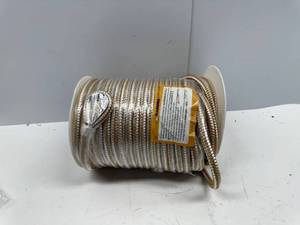 lot 108 image: Extreme Max BoatTector 12 x 150 Premium Double Braid Nylon Anchor Line with Thimble - White & Gold - broken spool