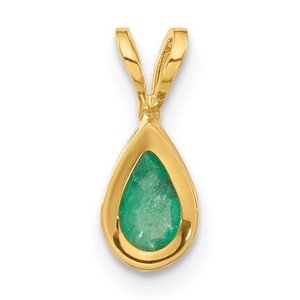 14K Gold Colombian Emerald Pendant Beautilful