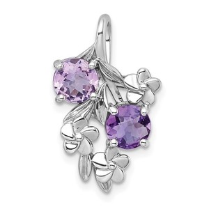 lot 6 image: Sterling Silver Amethyst & Rose De France Pendant WooW Stunning