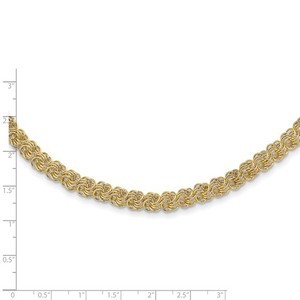 lot 8 image: 14K Gold Fancy Link Necklace Gorgeous MSRP $3,700.00 - Halted