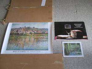 lot 18 image: Monet poster and pond print...