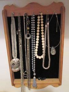 lot 200 image: Lovely womens necklaces plus displ...