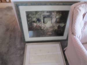 lot 237 image: Large floral 3640in framed print ...