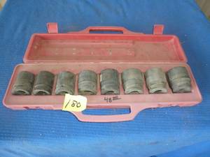 lot 180 image: Heavy Impact Socket Set 34 Drive