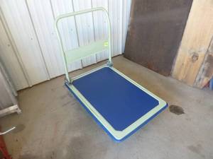 lot 193 image: Folding Dolly Cart 24 x 36 Blue