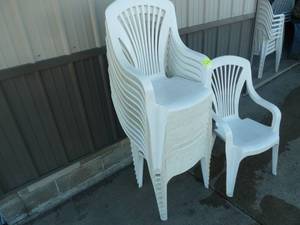 lot 237 image: Party Chairs White