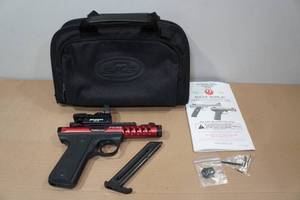 lot 73 image: Ruger 2245 Lite .22 LR Semi-Auto Target Pistol - Red-Dot Sight