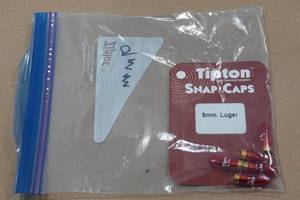 lot 103 image: 5 Tipton 9mm Luger Snap Caps