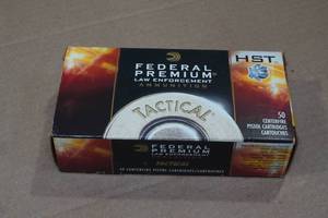 lot 141 image: 50 Federal Premium 9mm Luger 147 Gr HST Ammo