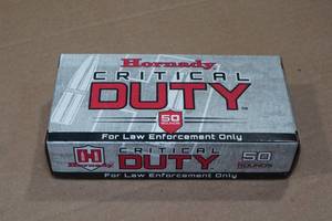 lot 150 image: 50 Hornady Critical Duty 9mm Luger P 135 Gr Flexlock Ammo