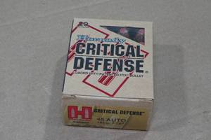 lot 158 image: 20 Hornady Critical Defense .45 Auto 185 Gr FTX Ammo