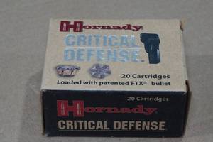 lot 159 image: 20 Hornady Critical Defense .45 Auto 185 Gr FTX Ammo