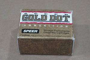 lot 163 image: 20 Speer Gold Dot .45 Auto 185 Gr GD HP Ammo