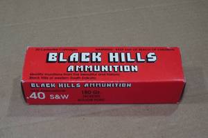 lot 179 image: 20 Black Hills .40 S&W 180 Gr JHP Ammo
