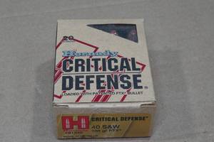lot 182 image: 20 Hornady Critical Defense .40 S&W 165 Gr FTX Ammo