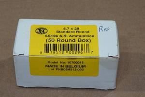 lot 192 image: 50 FNH 5.7 x 28mm 40 Gr Hornady V-Max Ammo