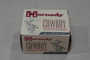 lot 196 image: 20 Hornady Cowboy Action .45 Colt 255 Gr Cowboy Ammo