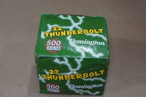 lot 225 image: 500 Remington 22 Thunderbolt .22 LR RN Ammo