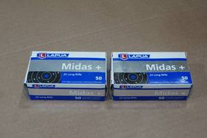 lot 227 image: 100 Lapua Midas  .22 LR 40 Gr RN Ammo
