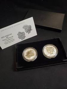 2023 Morgan and Peace Dollar Reverse Proof Two-Coin Set with Certificate of Authenticity