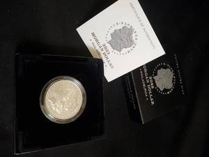 lot 59 image: 2023 Morgan Silver Dollar with Certificate of Authenticity