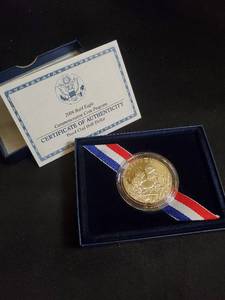 lot 66 image: 2008 Bald Eagle Commemorative Gold Coin with Certificate of Authenticity