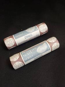 lot 80 image: Set of 2 Sealed 2005 Westward Journey Nickel Series Rolls