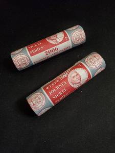 lot 83 image: Set of 2 Westward Journey Nickel Series Coin Rolls from 2006