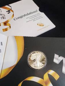 lot 93 image: 2019 American Eagle One Ounce Silver Proof Coin