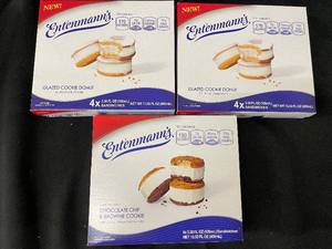 lot 20 image: Entenmanns Ice Cream Sandwich Collection - Chocolate Chip & Brownie Cookie and Glazed Cookie Donut