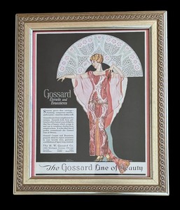 lot 42 image: Gossard Corsets and Brassieres Framed Vintage Advertising Print