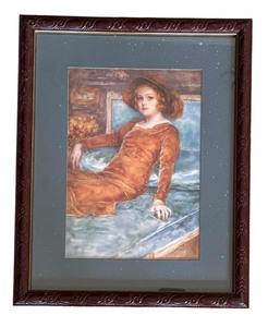 lot 71 image: Woman on Bed Framed Print by Eulabee Dix