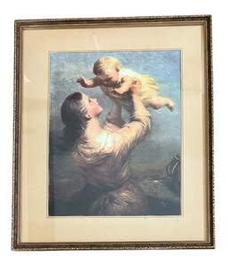 lot 50 image: She Looks and Looks, Still with New Delight Framed Print by James John Hill