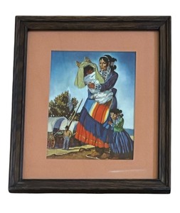 lot 106 image: Proud Navajo Mother Framed Print