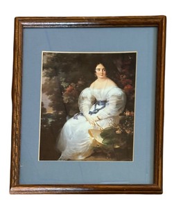 lot 107 image: Young Woman Seated Framed Print by Antionette Cecile Hortense Haudebourt-Lescot